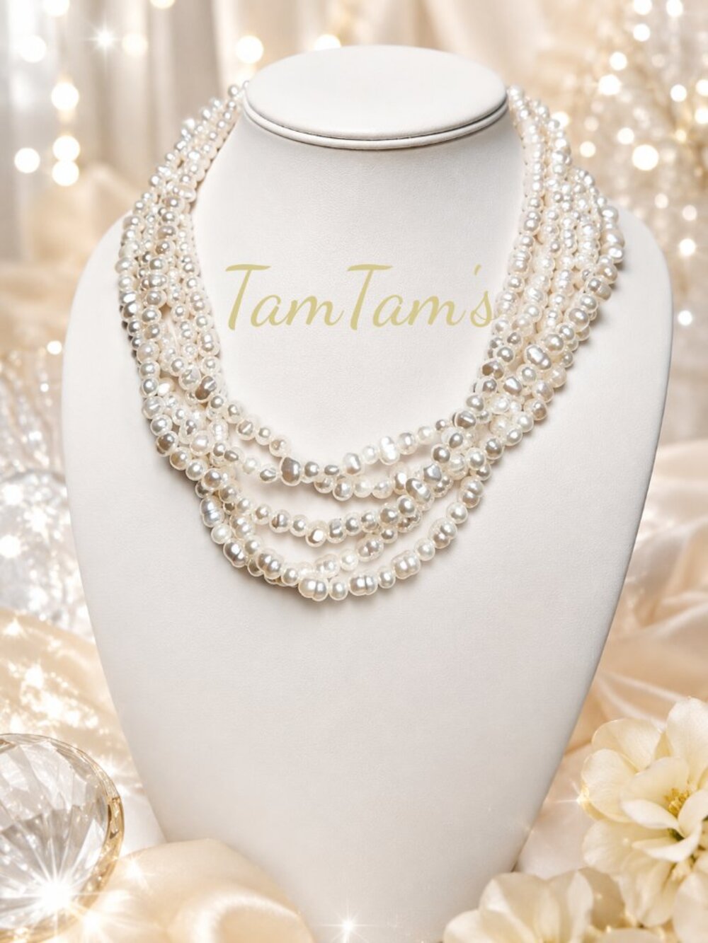 Park Lane Authentic Chantilly Glass Pearl Necklace